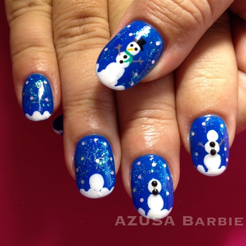 snowman nails♡