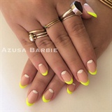 Neon French Nails