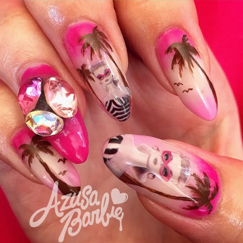 Barbie With Palm trees 