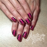 Pink And Black Wide Stripes