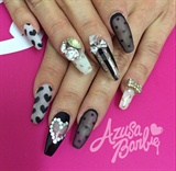 Black And White Themed Fancy Nails