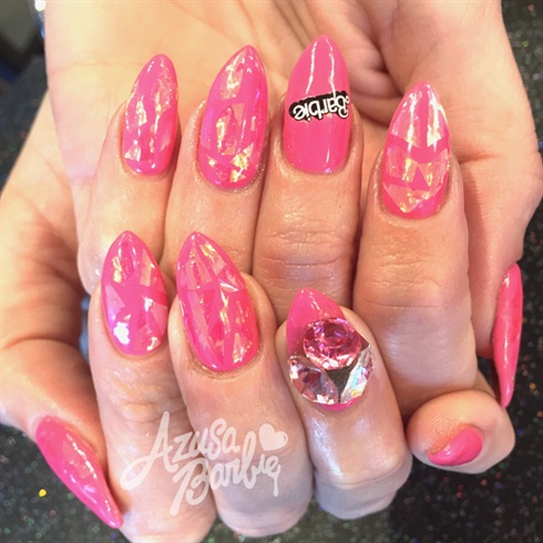 Neon PINK Barbie Nails