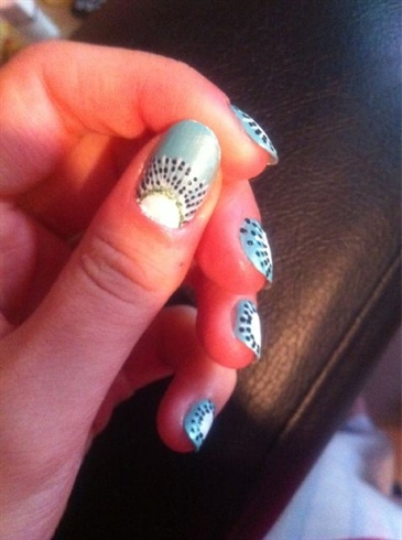 Kiwi nails inspired by &#39;cutepolish&#39;