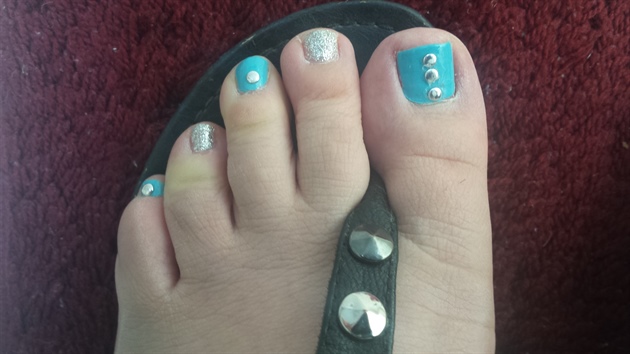 Teal &amp; silver