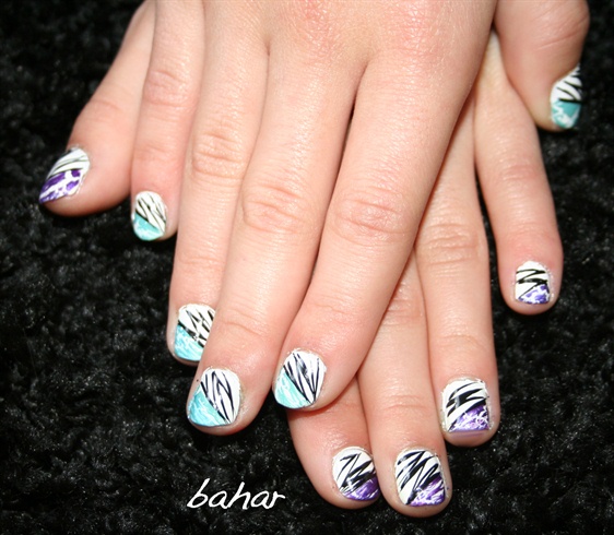 teenagers zebra nail