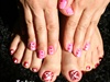 happy valentine nail design