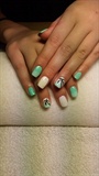 mint and white