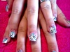 french tips with designs