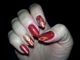 Red Almond Nails.
