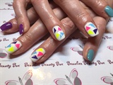 Colourful Gel Polish Nails