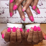 Acrylic Extensions With Sugaring Roses