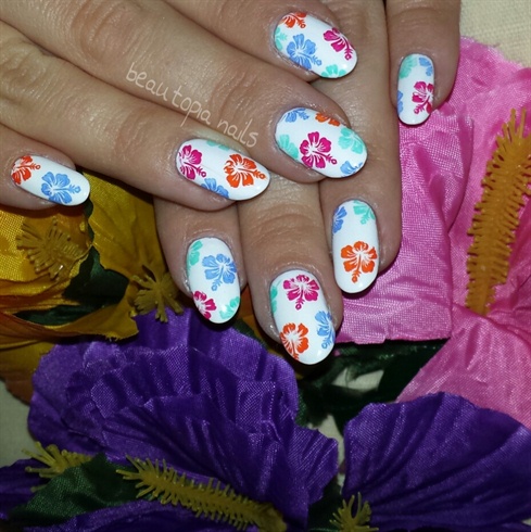 Tropical Hibiscus Stamping