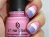 Pink and purple nail art