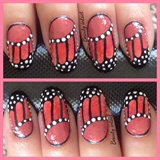 Monarch nail art