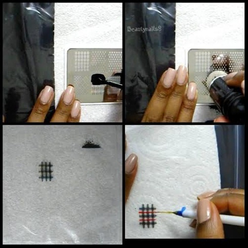 From Left to Right\n\n-Apply nail polish on the stamping plate\n-Print it and transfer it on the sandwich bag\n