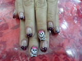 Pink and black Skull