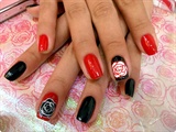 Inverted Black and Red Roses