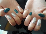 Silver mix with Green/Zebra Print