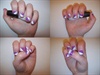 purple/white nails