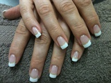 White french with gold glitter