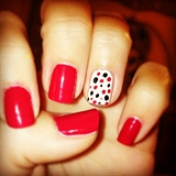 red and polka dot