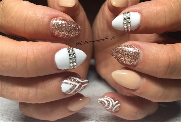 Gold And White Sparkle 