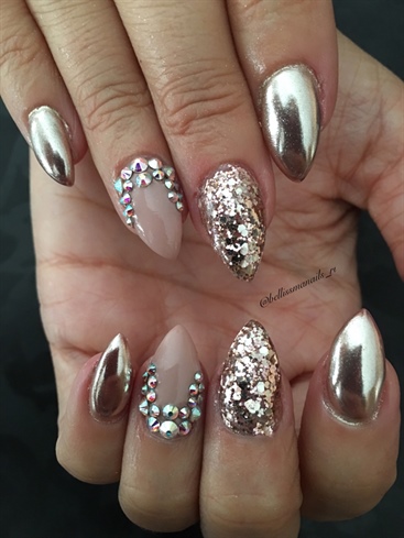 Rose Gold Chrome Nails by Bellissimanails