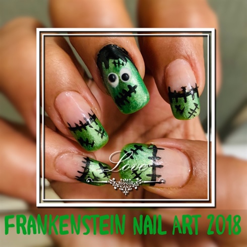 Frankestein nail art 2018