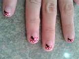Minnie Mouse French Nail Art