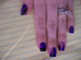purple and black with pink lines