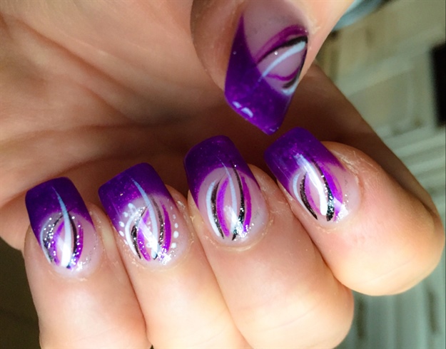 Purple French Nail Art