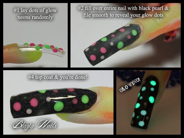 step by step - glow dots