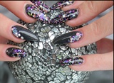 black opal glitter nails again
