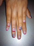pink and white tips