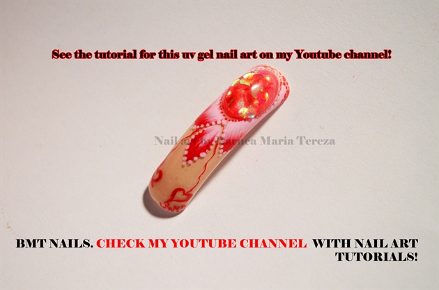 Uv gel liquid stone nail tutorial on youtube!