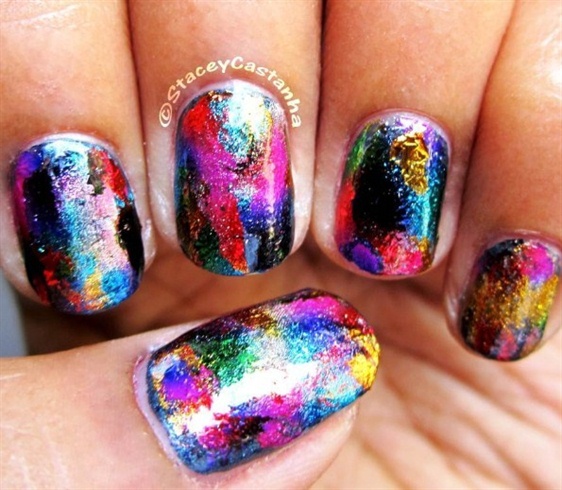 Dazzling Starry nail art design !
