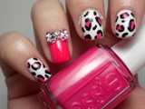 Pink Leopard and Bow Tie Nail Art!
