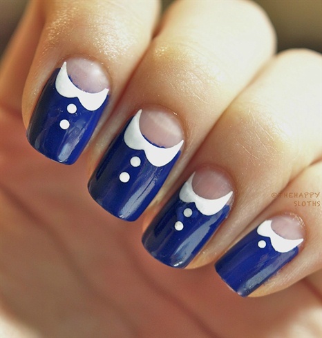 Manicure Featuring Water Decal Nail 
