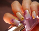 Gradient Purple Real Dried Flower Nails