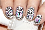 Charming Arabesque Stamping Nails