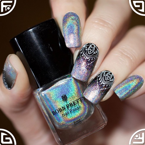 Holographic stamping nails