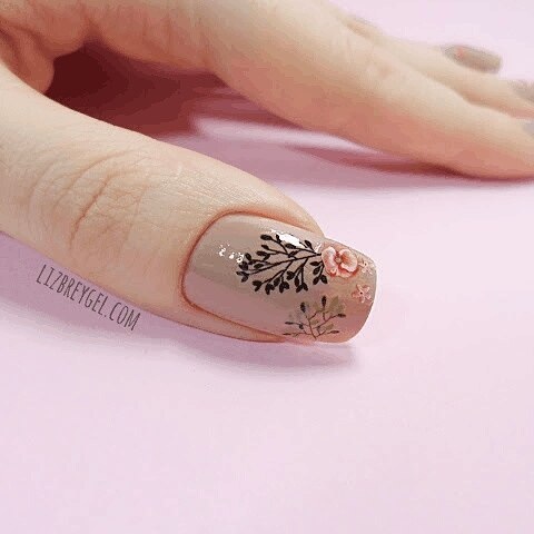 Floral nail sticker