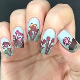 Floral spring nails 