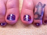 red white n blue toes