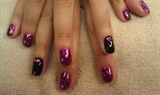 black n purple glitter