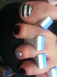 Black,white and silver toes 2013