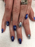 Blue And Silver Snowflakes