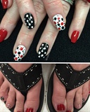 Black White And Red Polkadots