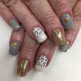 Little Gray And Beige Animal Print