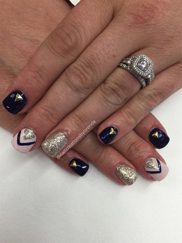 Navy Blue And Bling